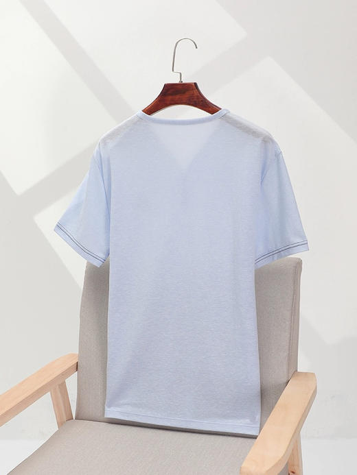 安莉芳旗下IVU男士v领短袖舒适家居上装夏季薄款冰丝睡衣UL00128 商品图1