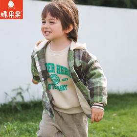 棉果果秋季新品男童大毛圈休闲运动风圆领套头卫衣M312180423482