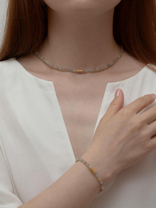 CAPSULE | mini Wild Bracelet Labradorite [ 灰白拉长石迷你原石手链 ] 商品图0