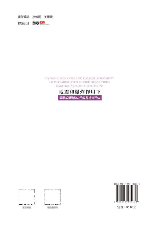 地震和爆炸作用下装配式桥墩动力响应及损伤评估 商品图1