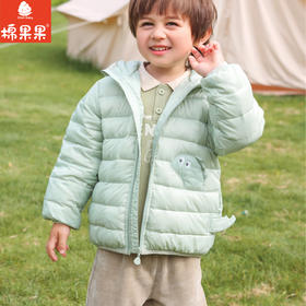棉果果秋季新品男童防钻绒连帽爆款轻薄5A抗菌羽绒服M312102923472