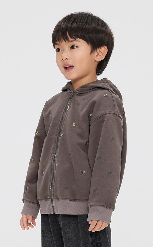 jnby   23年秋款  百搭开襟连帽卫衣  1N8411870 商品图3