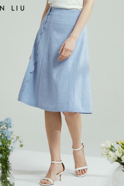 VIVIAN LIU D2324001夏女装新款高级气质通勤包臀A字半裙 商品图5