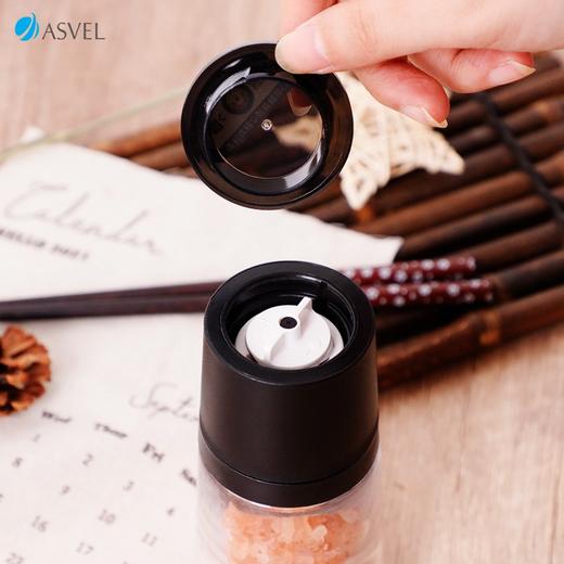 阿司倍鹭(ASVEL) FORMA 陶瓷芯研磨器手动玻璃瓶胡椒磨碎器 黑色 商品图5