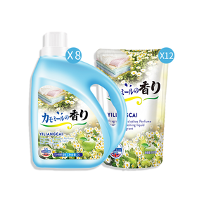 【共44斤】英国UK授权花&香系列洗衣液一瓶4斤一袋500g （8瓶+12袋）