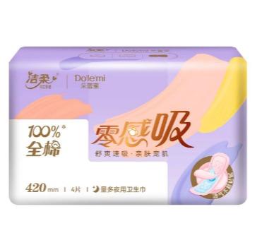 朵蕾蜜零感吸420卫生巾夜用4片装（4170）-22191311 商品图0