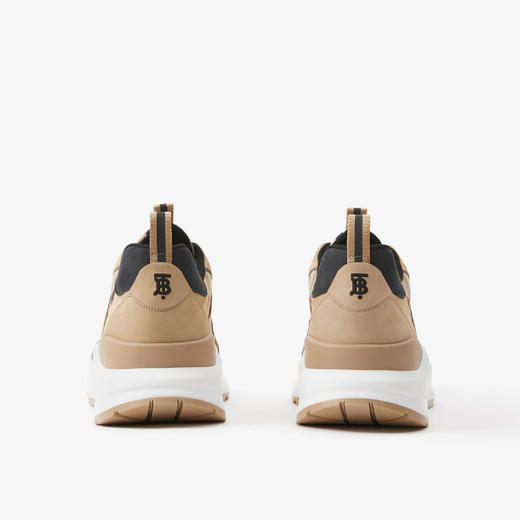 BURBERRY 巴宝莉 男士格纹、皮革拼麂皮休闲运动鞋 格子 8070851 A7026 商品图2