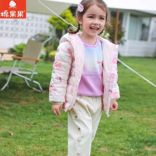 棉果果秋季新品女童包芯纱柔软有型渐变色棉线衫毛衣M322160523412 商品图0