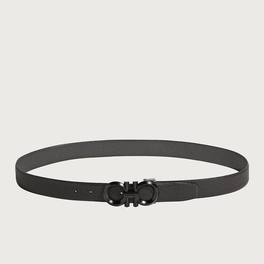 FERRAGAMO 菲拉格慕 男士双面可调式 GANCINI 皮革腰带 黑色 67 9939 694745 商品图0