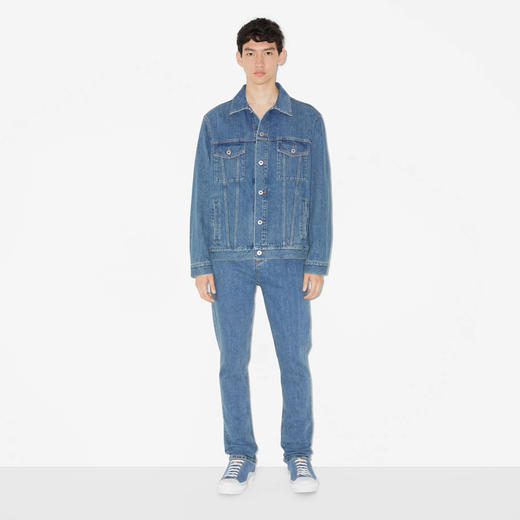 BURBERRY 巴宝莉 男士修身版型休闲牛仔裤 蓝色 8071551 A1322 商品图1