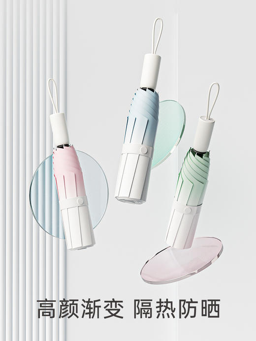 左都ZD149 不对称手动三折渐变遮阳防晒伞 商品图1