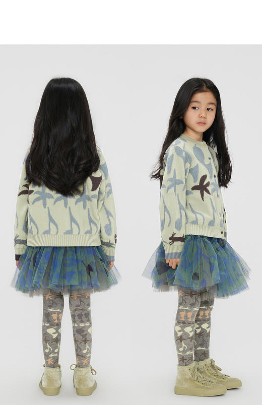 jnby  23年秋款  印花短款开襟针织衫 1N8312020 商品图7