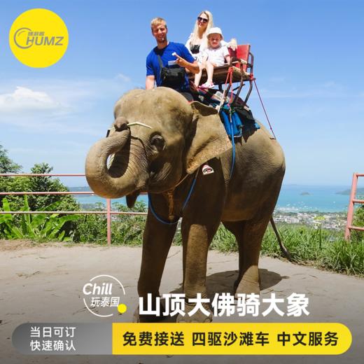 泰国普吉岛【山顶大佛】海景骑大象|丛林飞跃|漆弹射击|ATV越野车| 小象表演（含接送） 商品图0