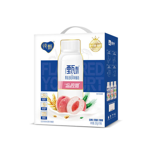 【自营】蒙牛 纯甄 酸奶白桃燕麦青稞口味 200g×10瓶 商品图1