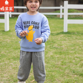 棉果果秋季新品男童圆领加绒常规套头卫衣M312180223466