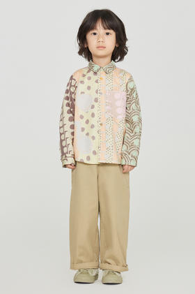 jnby  23年秋款  音符印花长袖翻领衬衣  1N8213320