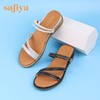 Safiya/索菲娅春夏新款外穿时尚外穿凉拖鞋女一脚蹬舒适轻便拖鞋SF02110014 商品缩略图0