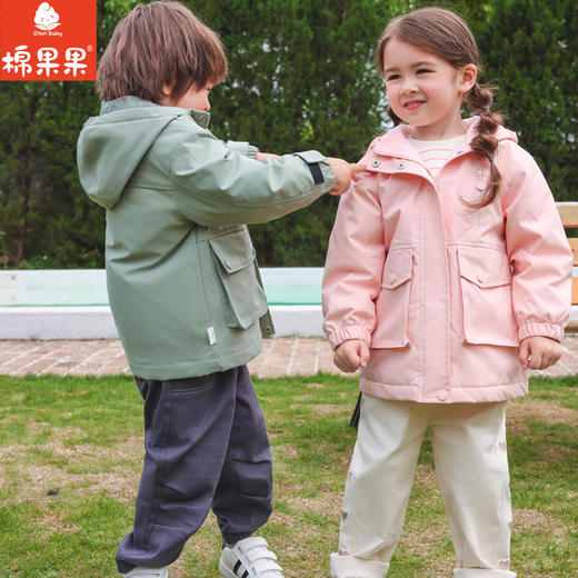 棉果果秋季新品女童保温保暖初冬秋末夹棉棉服风衣M322100323407 商品图0