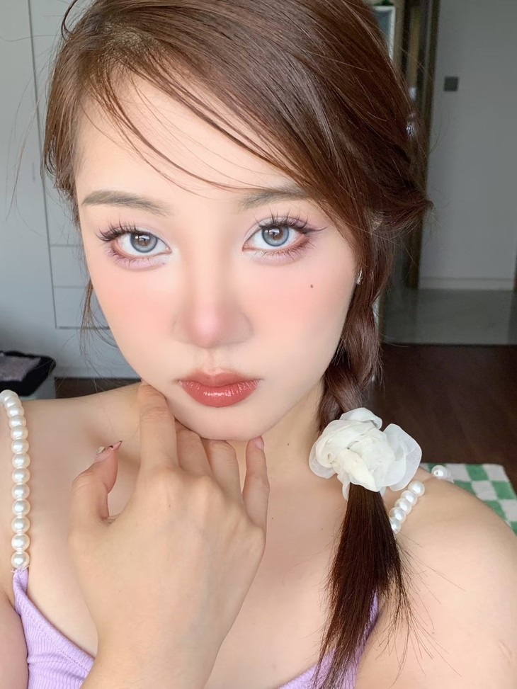 MIMIPARK美瞳 半年抛隐形眼镜 巴斯克冰蓝 14.2mm 1副/2片 左右度数可不同-VVCON美瞳商城21
