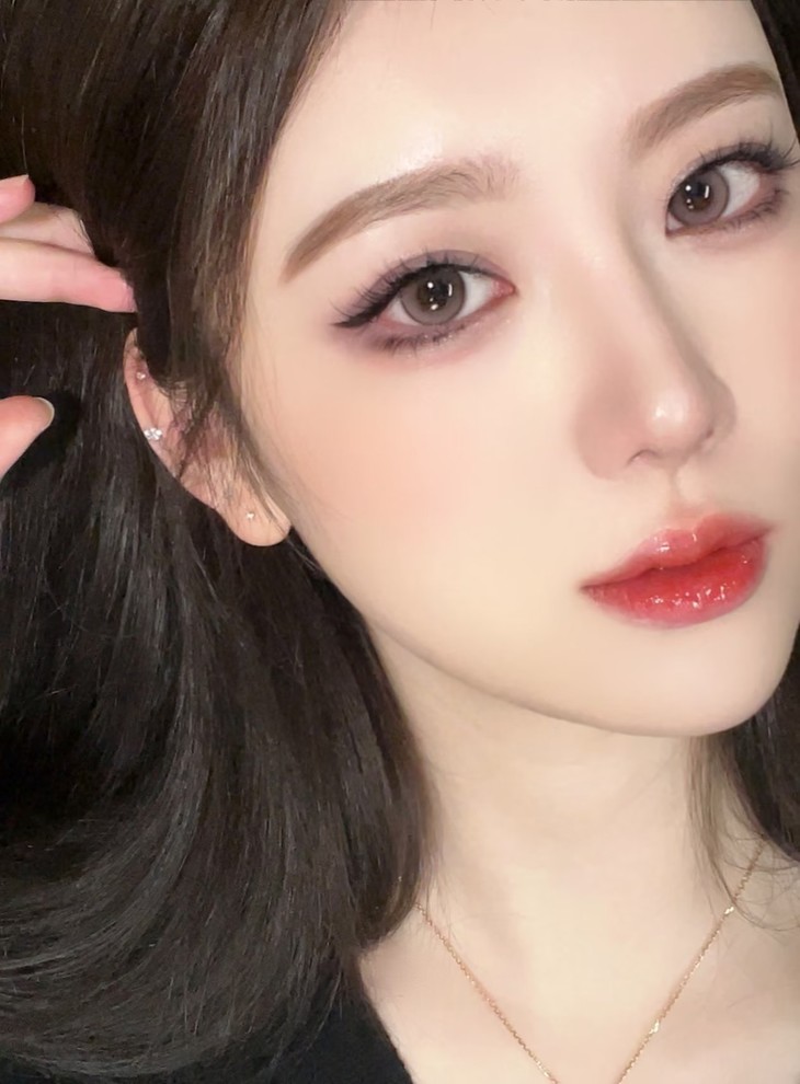 MIMIPARK美瞳 半年抛隐形眼镜 巴斯克玫瑰 14.2mm 1副/2片 左右度数可不同-VVCON美瞳商城16