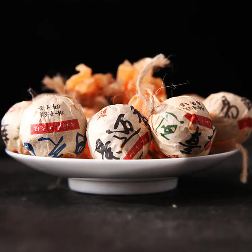 吉顺号普洱茶龙珠茶多种口味生熟混合装木桶装400g 商品图4