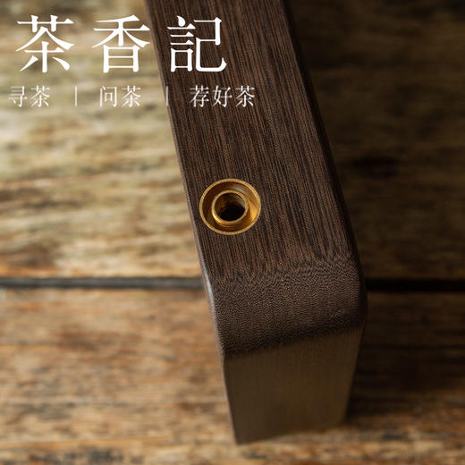 茶香记 电木茶盘银杏金龙鱼经久耐用微雕工艺干湿分离沉稳素雅 商品图3