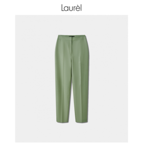 【抗皱纤维】Laurel劳芮 静谧淡绿光感锥形裤 LWL342K08500