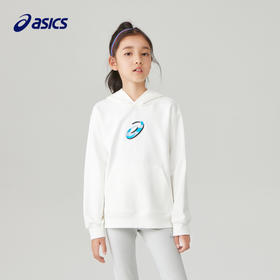 ASICS/亚瑟士童装2023年秋季款男女儿童运动休闲连帽长袖卫衣T恤