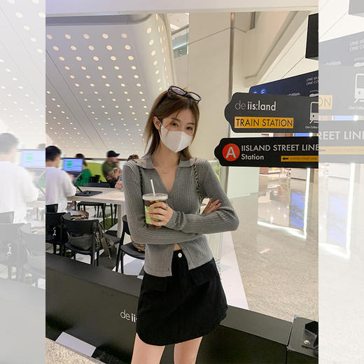 <曾小咸推荐>【小岛云烟】4色毛织系扣上衣 商品图2