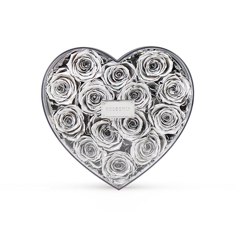 【全世爱-心动】ROSEONLY诺誓  全世爱 心动 心形盒 永生玫瑰 心形盒 蝶恋花 粉白 绿粉 紫粉 蓝粉 心形盒送女友送老婆