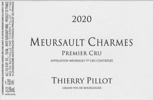 2020 Thierry & Paul Pillot, Meursault 1er Cru Charmes【闪送】（65折） 商品图0