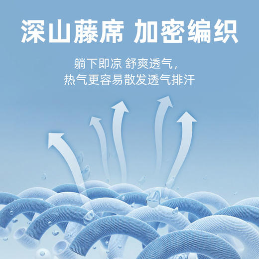艾草驱蚊席古藤席家用宿舍空调软席可折叠宿舍凉席 商品图2
