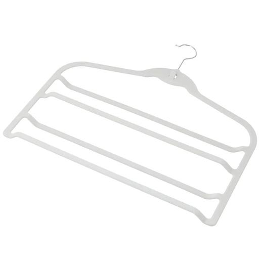 家用多功能衣撑服装店裤架子衣柜收纳夹植绒裤夹 灰色 商品图0