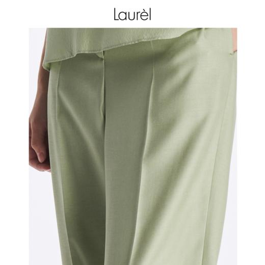 【抗皱纤维】Laurel劳芮 静谧淡绿光感锥形裤 LWL342K08500 商品图7