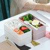 【日用百货】-INS网红日式双层饭盒塑料分格便当盒 商品缩略图2