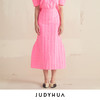 JUDYHUA 弧形设计直筒半裙 商品缩略图0