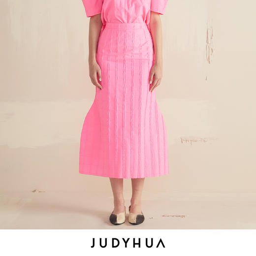 JUDYHUA 弧形设计直筒半裙 商品图0