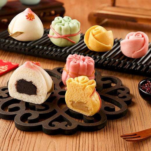 御茶膳房花饽饽福寿绵绵寿桃馒头礼盒装老人生日祝寿贺寿蛋糕特产送礼长辈 商品图3