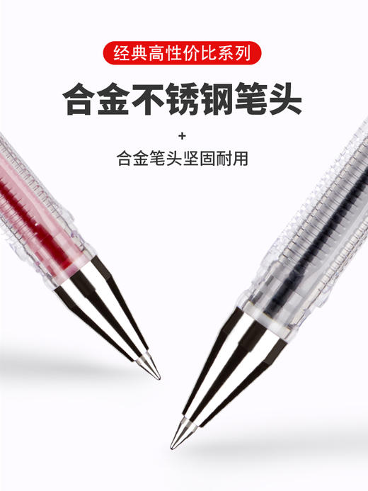 PILOT百乐G1中性笔0.5MM高性价比G1学生用大容量考试专用水笔黑红蓝签字笔文具子弹头式大墨量耐写不洇纸 商品图2