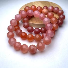 七彩盐源玛瑙单圈-圆珠