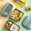 【日用百货】-INS塑料饭盒可微波炉便携午餐盒 商品缩略图0