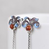 【露霏】S925银景泰蓝南红玛瑙淡水珍珠耳饰【SCH-SY32443】 商品缩略图2