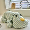 纯棉全棉色织水洗棉格子小萌狗趴趴狗抱枕 商品缩略图2
