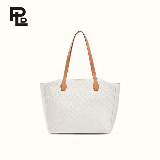 保兰德PLD东方雅奢45度老花压纹头层牛皮贝壳单肩托特包通勤必备女包 商品图3