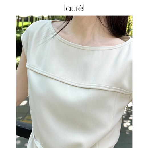 【三醋酸】Laurel劳芮 玉石色一字领盖袖连衣裙LWL343Y00300 商品图9