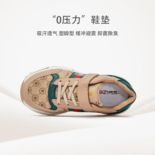 泰兰尼斯秋季中大童经典复古系全超纤轻盈运动鞋T01D2C2075 商品图4