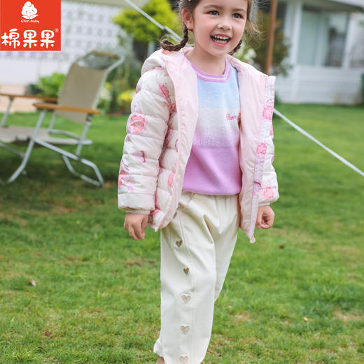 棉果果秋季新品女童弹力棉斜纹舒适弹力棉长裤裤子M322200223420 商品图3