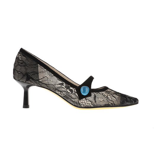 sheme高原狂想曲系列进口蕾丝面料优雅性感女士单鞋可定制 商品图0