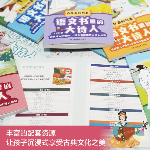【名师推荐！赠配套音频】《语文书里的大诗人》 共6册 李白杜甫王维王昌龄苏轼白居易 商品图3