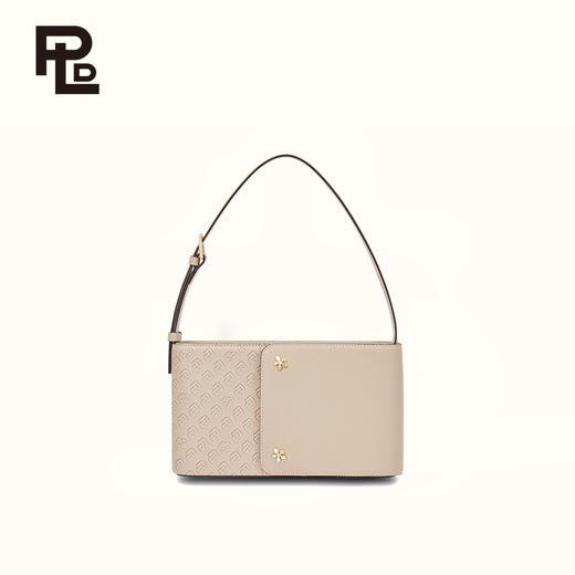 保兰德PLD东方雅奢45度老花经典系列头层牛皮叠盖包1号通勤必备女包 商品图1